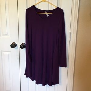 ☂️Dark Purple Zenana Premium Swing Dress☂️